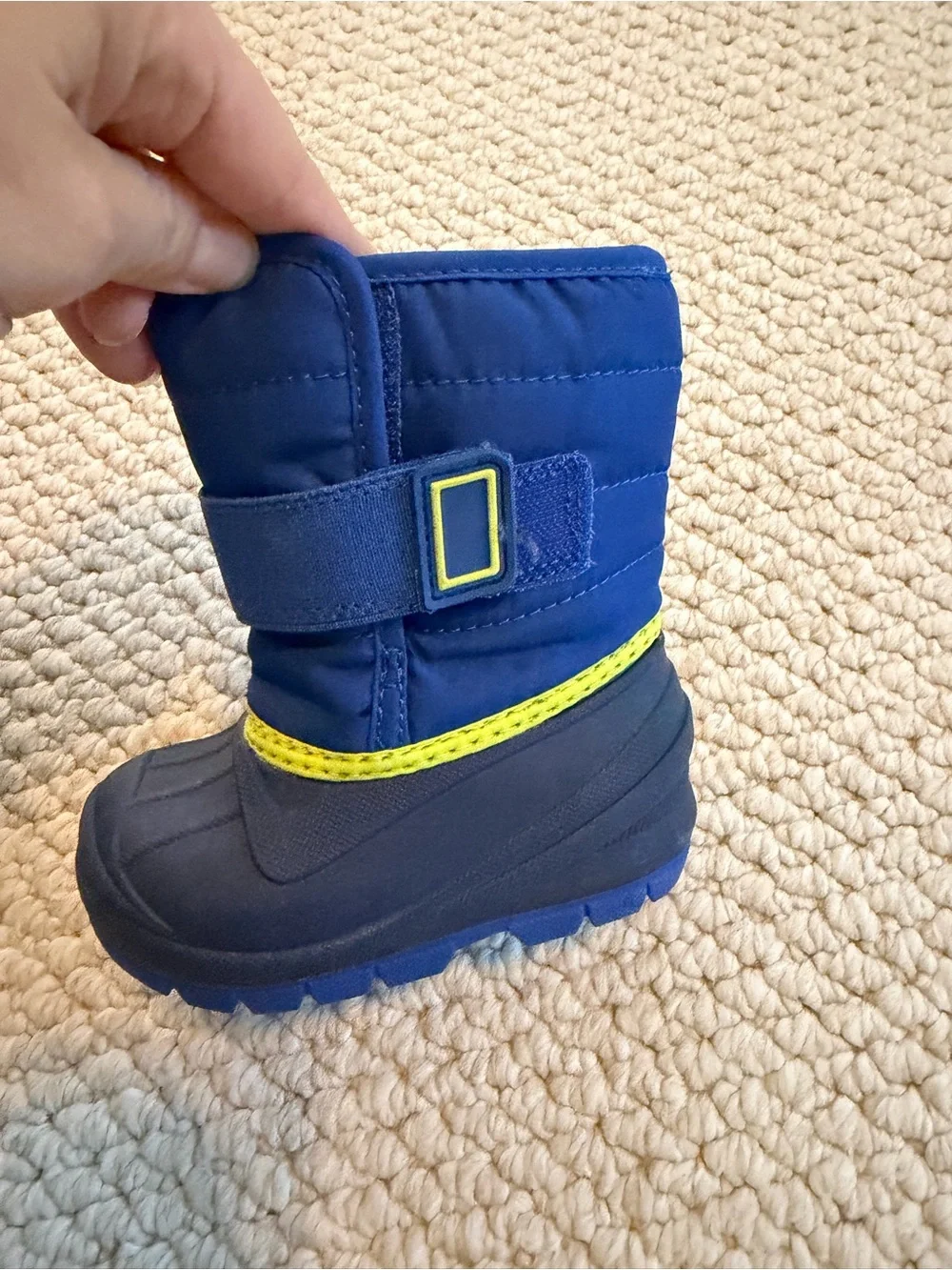 Cat and Jack Little Kids Blue Winter Snow Boots | 5